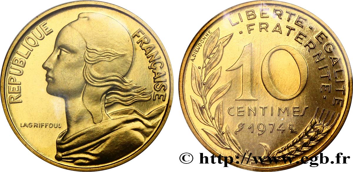 10 centimes Marianne 1974 Pessac F.144/14 ST68 