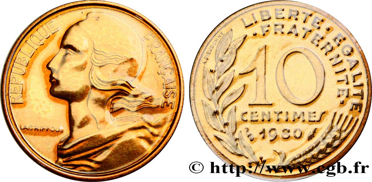 10 centimes Marianne 1980 Pessac F.144/20 MS
