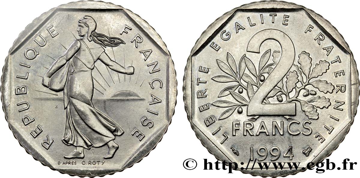 2 francs Semeuse, nickel 1994 Pessac F.272/22 VZ62 