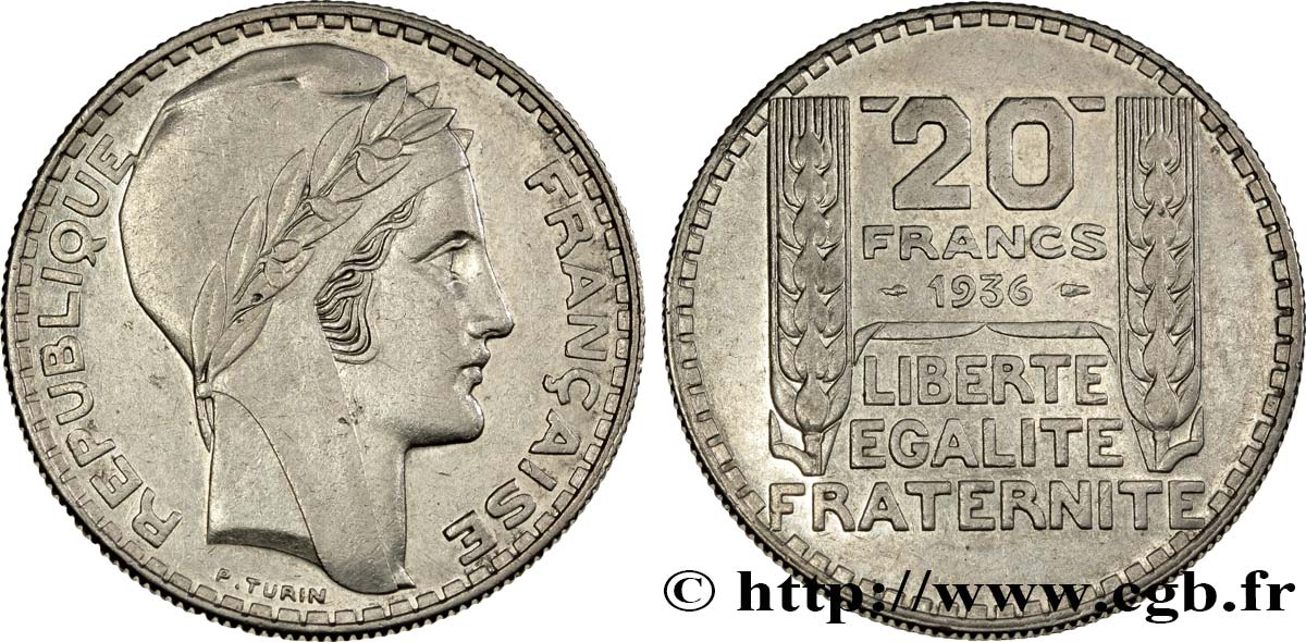 20 francs Turin 1936  F.400/7 BB50 