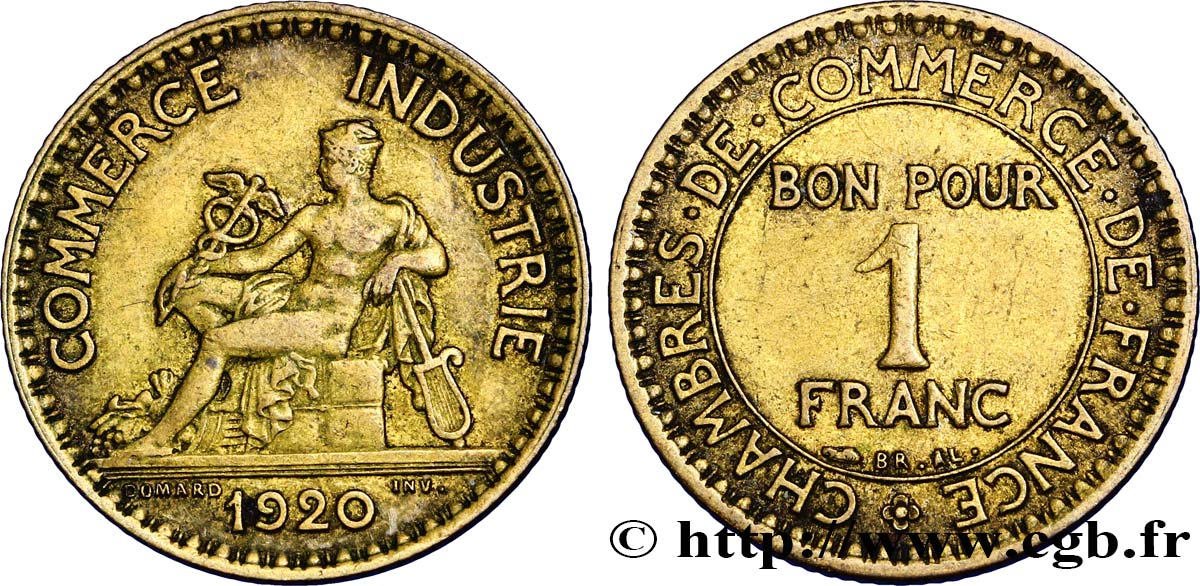 1 franc Chambres de Commerce 1920 Paris F.218/2 XF48 