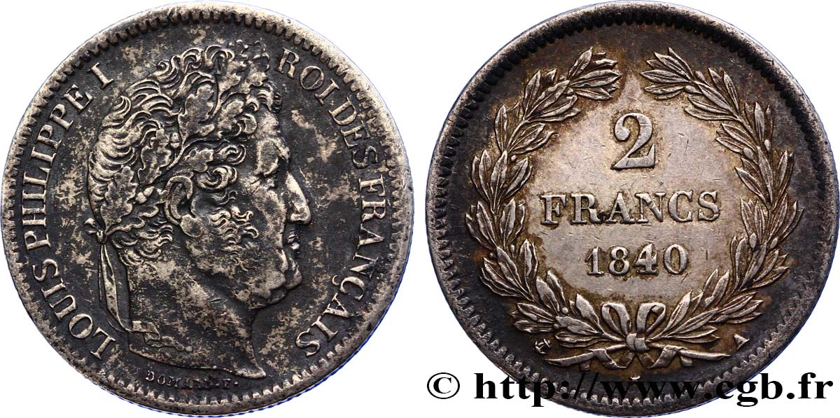 2 francs Louis-Philippe 1840 Paris F.260/76 XF48 