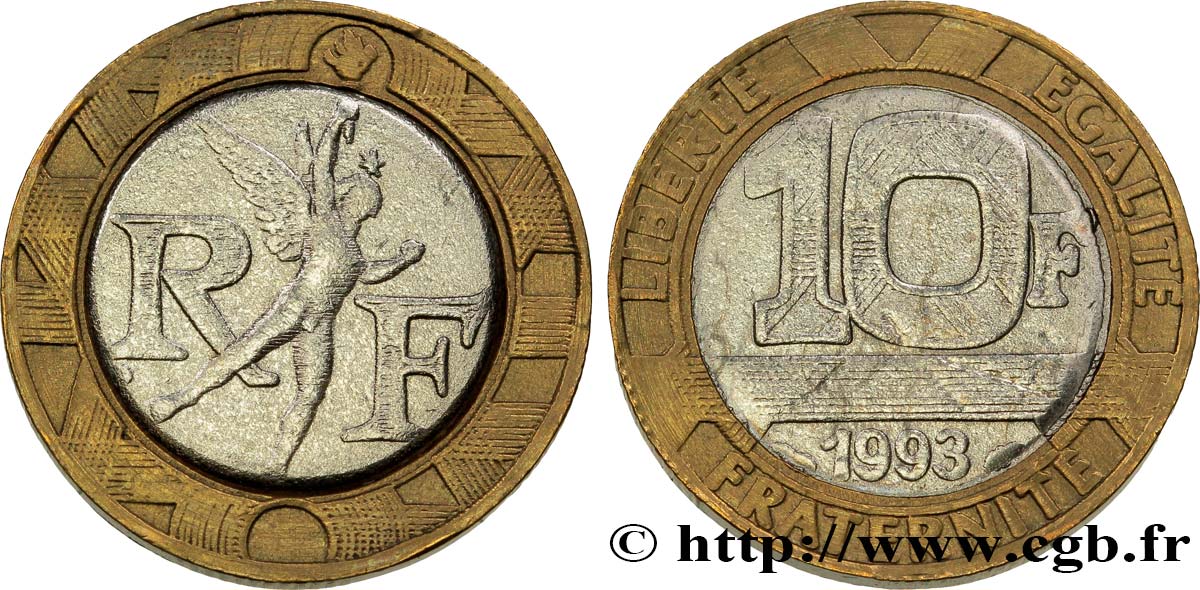 Faux de 10 francs Génie de la Bastille 1993 Pessac F.375/10 var. TTB45 