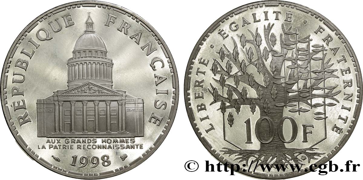 100 francs Panthéon 1998  F.451/21 MS63 