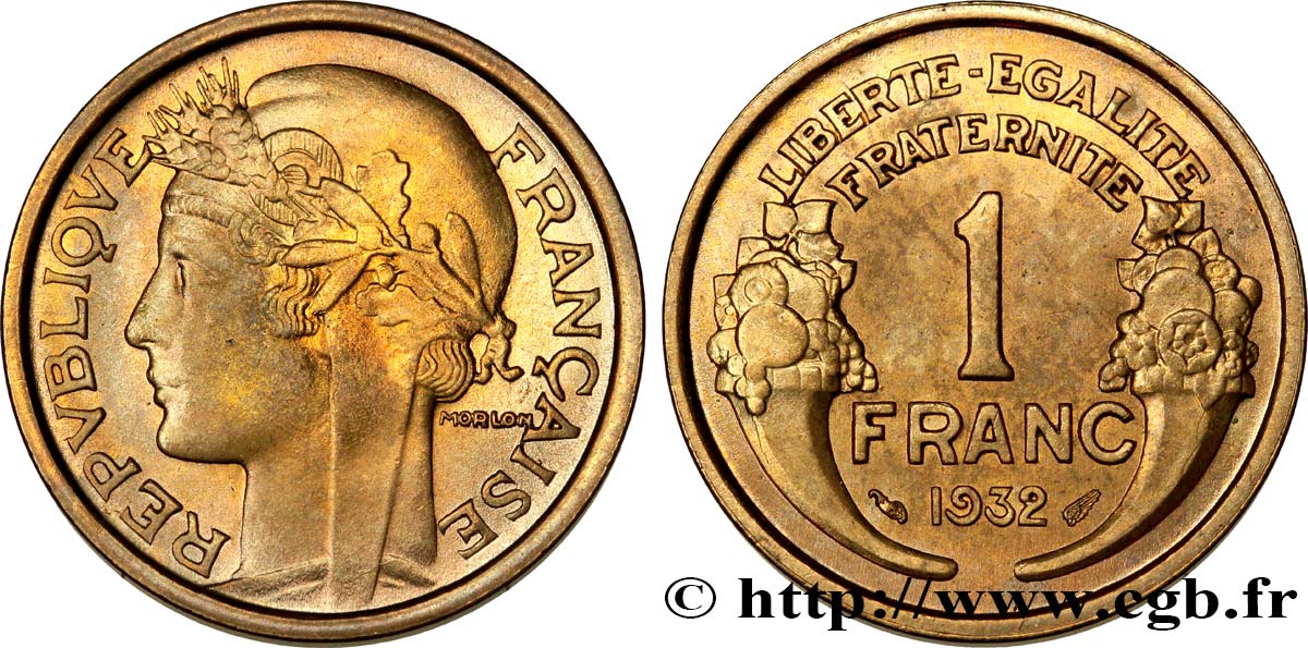 1 franc Morlon 1932 Paris F.219/3 MS63 