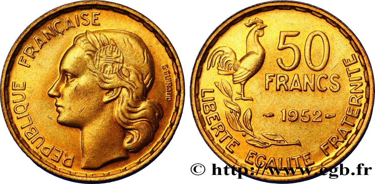 50 francs Guiraud 1952 F.425/8 MS65