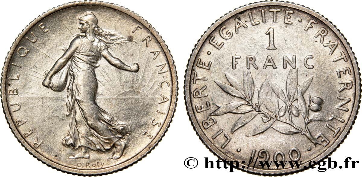 1 franc Semeuse 1900 Paris F.217/4 VZ55 