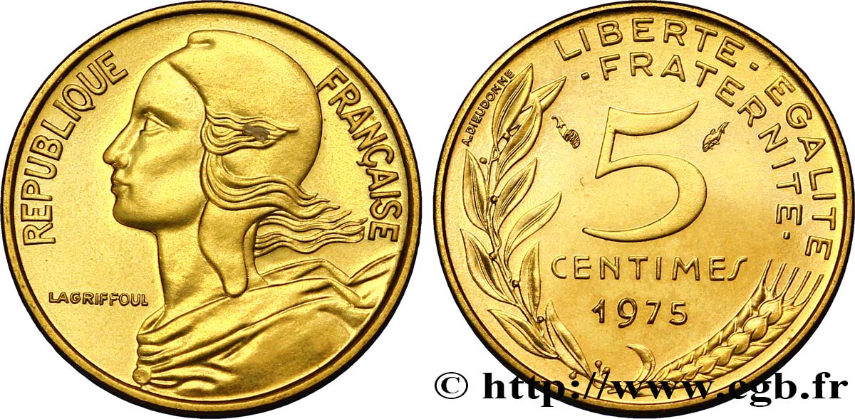 5 centimes Marianne 1975 Pessac F.125/11 ST65 