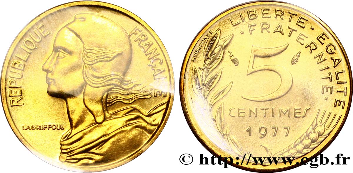 5 centimes Marianne 1977 Pessac F.125/13 MS68 