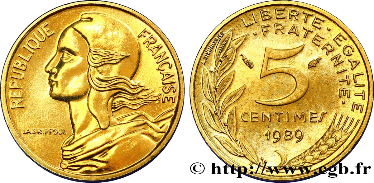 5 centimes Marianne 1989 Pessac F.125/25 MS 
