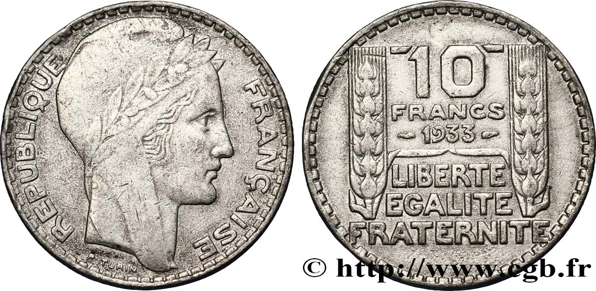 Faux de 10 francs Turin 1933  F.360/6 var. BB48 