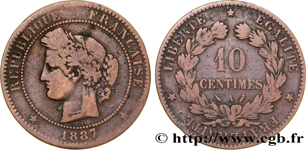 10 centimes Cérès 1887 Paris F.135/31 MB20 