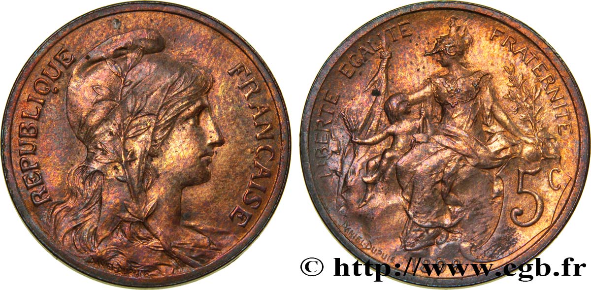 5 centimes Daniel-Dupuis 1898  F.119/5 MS60 