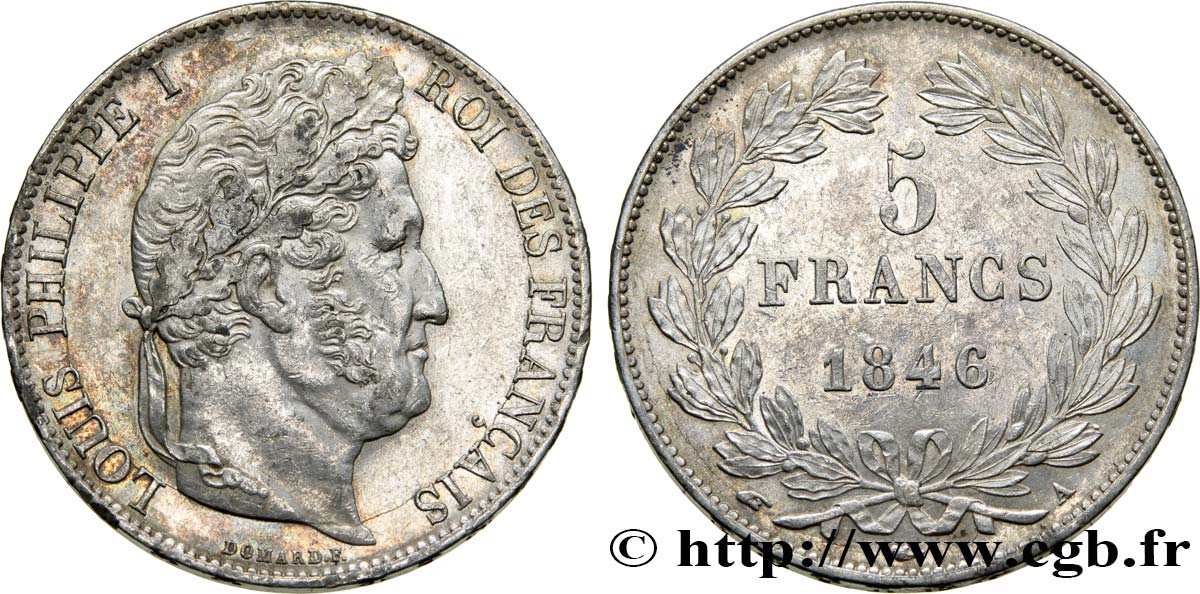 5 francs IIIe type Domard 1846 Paris F.325/10 TTB48 