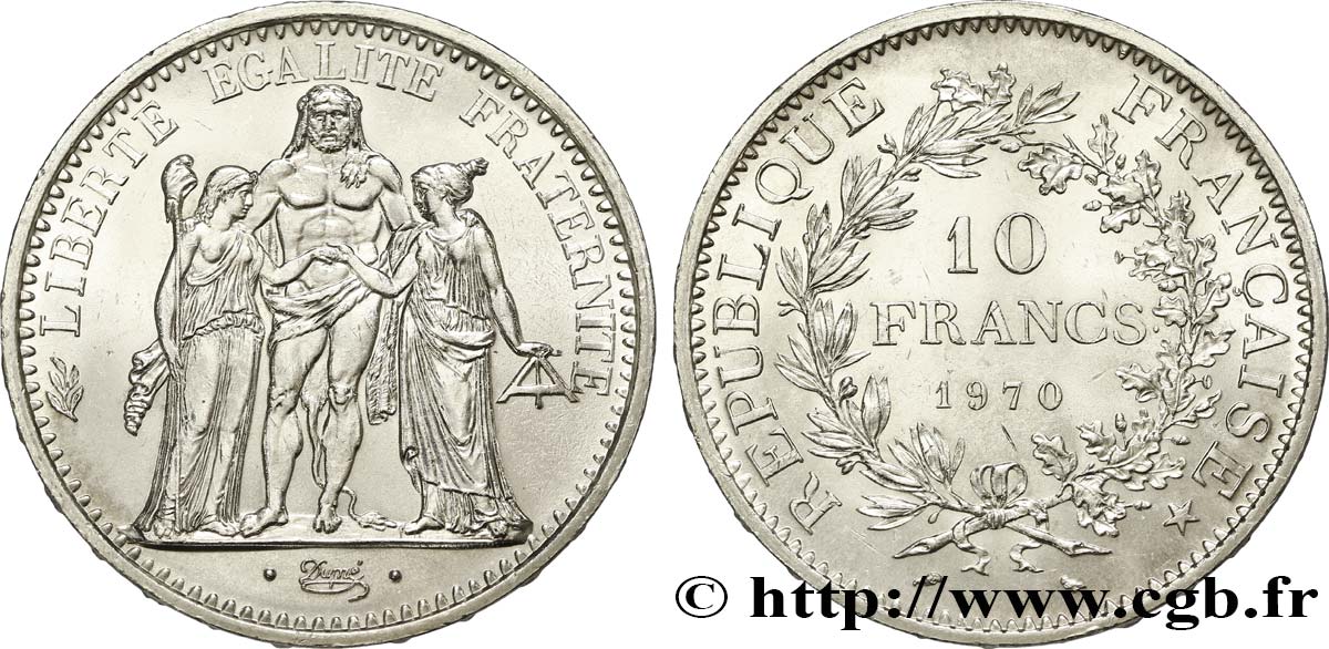 10 francs Hercule 1970  F.364/9 MS62 