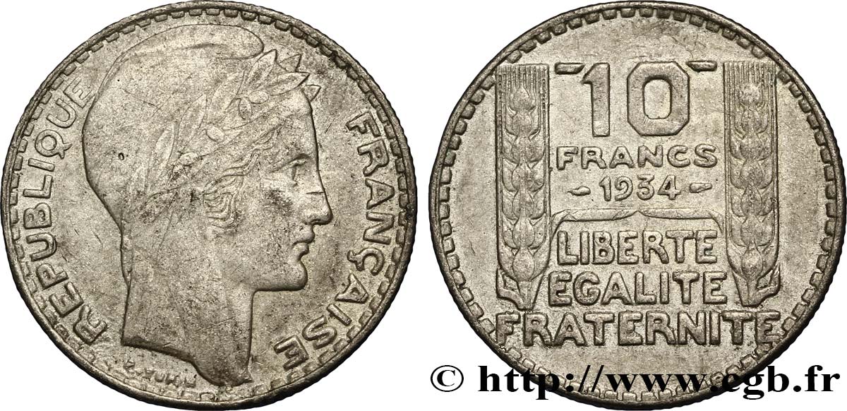 Faux de 10 francs Turin 1934  F.360/7 var. TTB45 