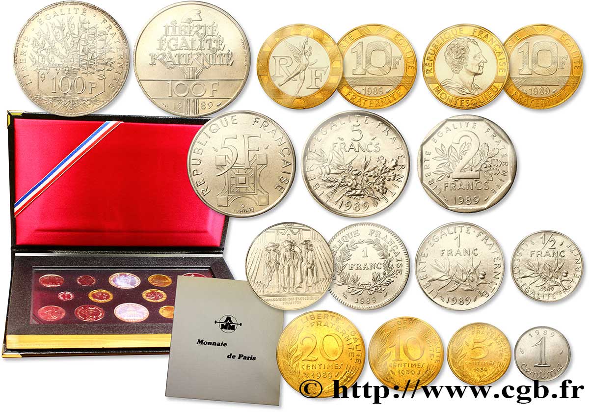 Boîte Fleur de Coins 1989 Paris F.5000/49 MS70 