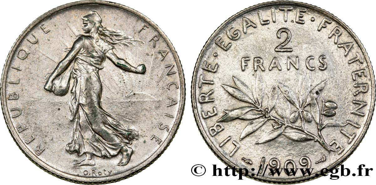 2 francs Semeuse 1909  F.266/11 XF45 