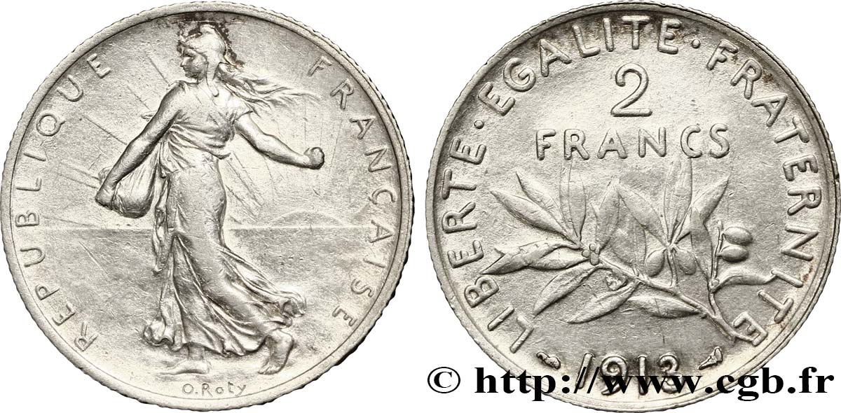 2 francs Semeuse 1913  F.266/14 MBC40 