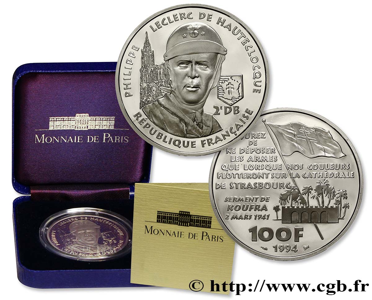 Belle Épreuve 100 francs - Maréchal Leclerc de Hautecloque 1994 F5.1629 1 MS70