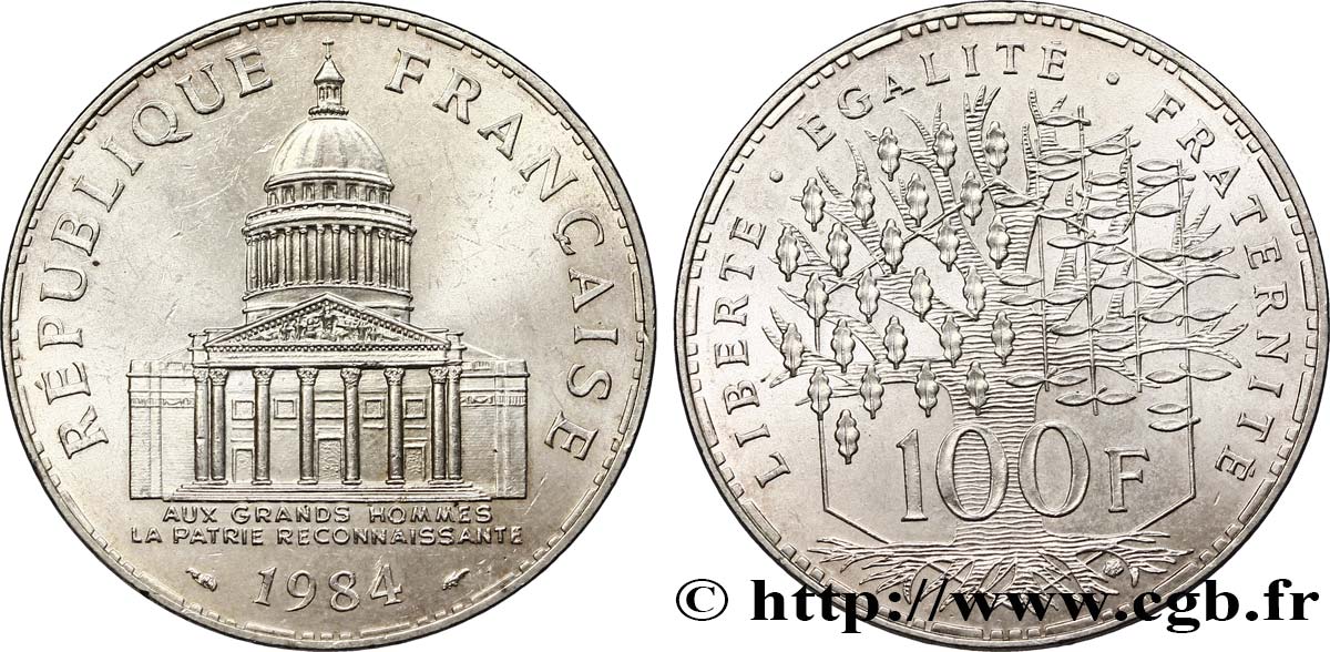 100 francs Panthéon 1984  F.451/4 SUP55 
