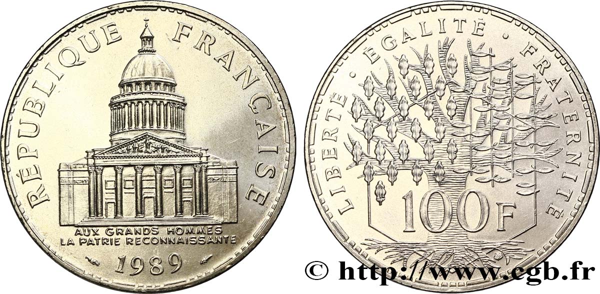 100 francs Panthéon 1989  F.451/9 MS64 