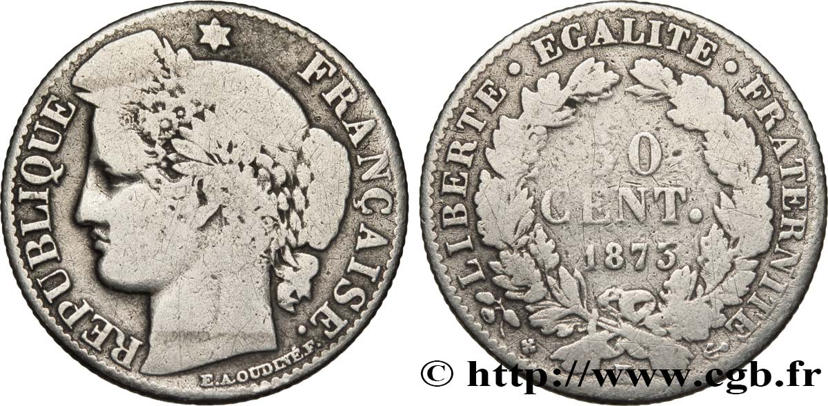 50 centimes Cérès, IIIe République 1873 Bordeaux F.189/6 F12 