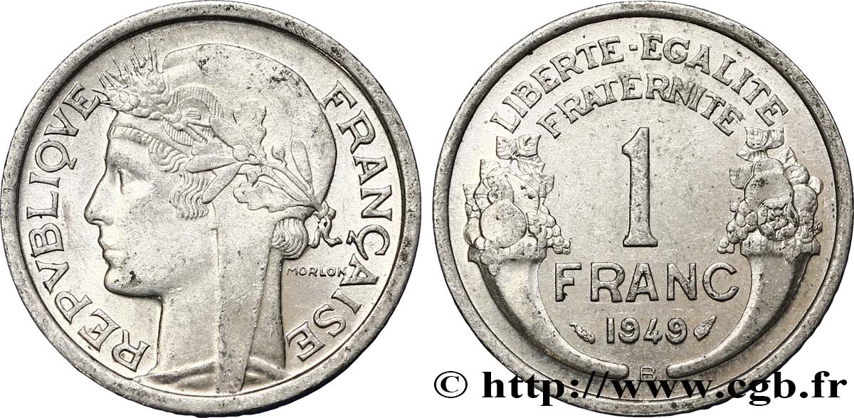 1 franc Morlon, légère 1949 Beaumont-Le-Roger F.221/16 SPL60 