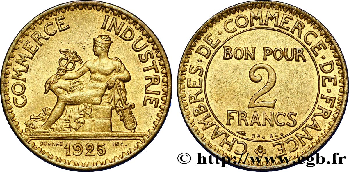 2 francs Chambres de Commerce 1925  F.267/7 SUP60 
