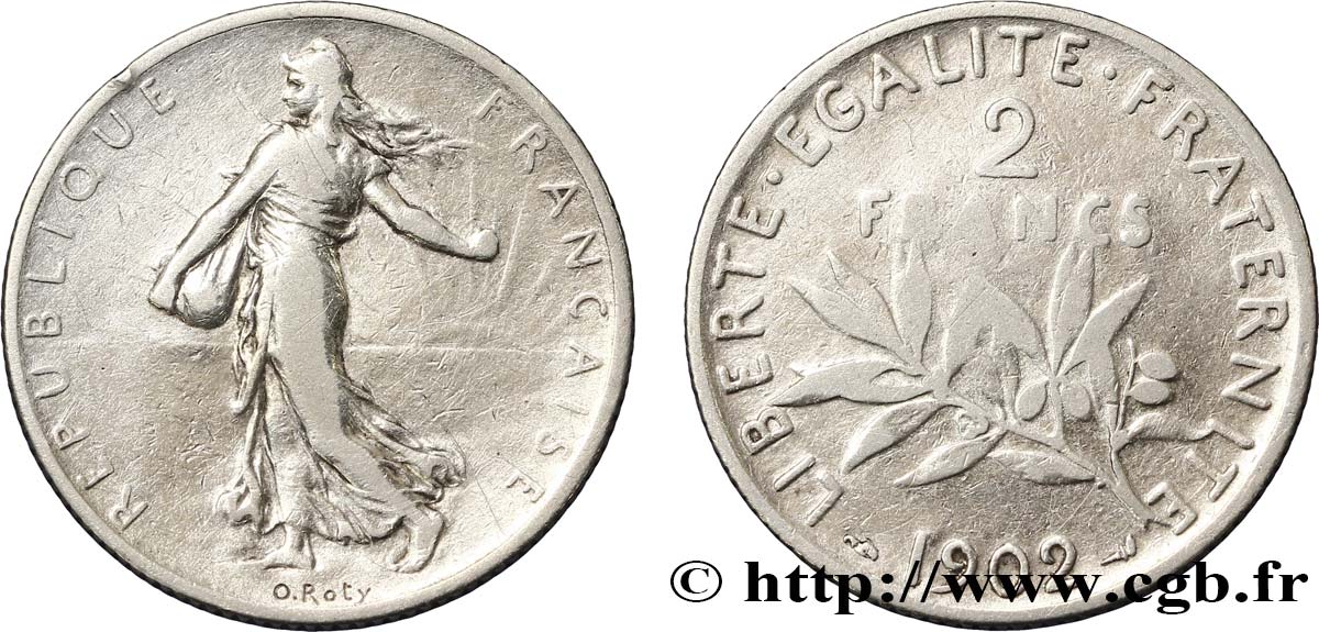 2 francs Semeuse 1902  F.266/7 BC15 