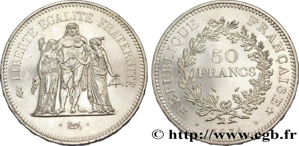 50 francs Hercule 1974  F.427/2 MS60 