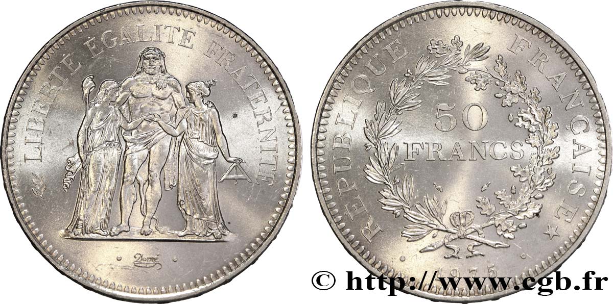 50 francs Hercule 1975  F.427/3 MS60 