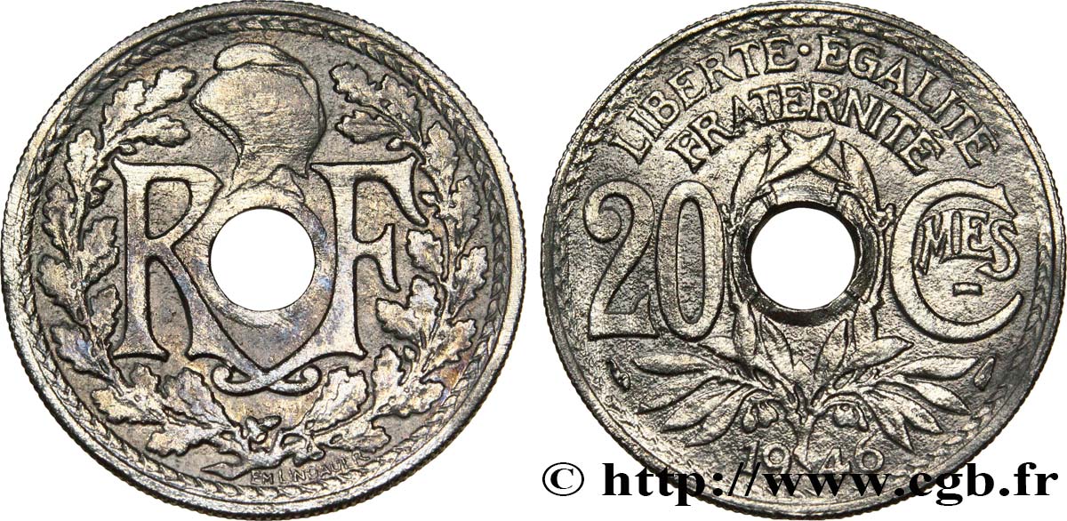 20 centimes Lindauer 1946  F.155/5 XF40 