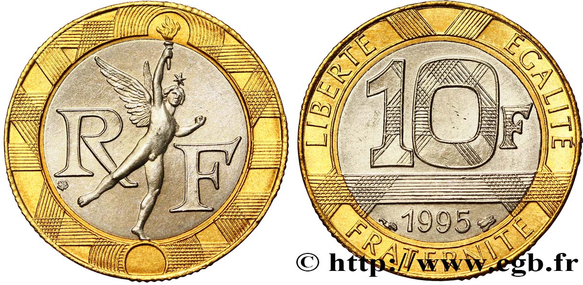 10 francs Génie de la Bastille 1995 Pessac F.375/12 MS60 