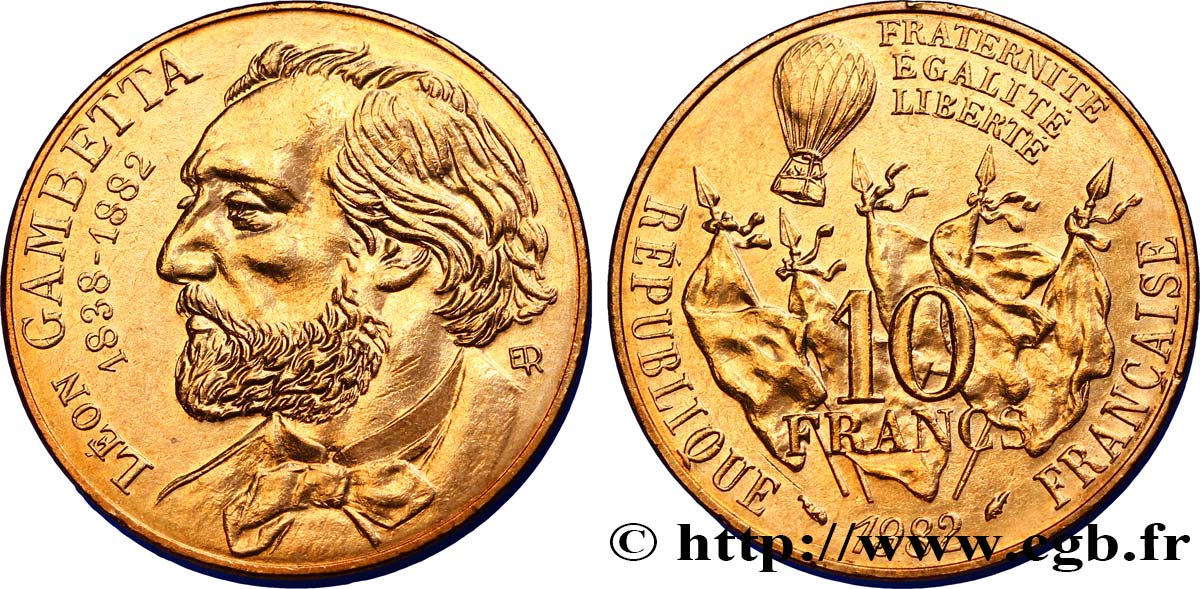 10 francs Gambetta 1982  F.366/2 MS62 
