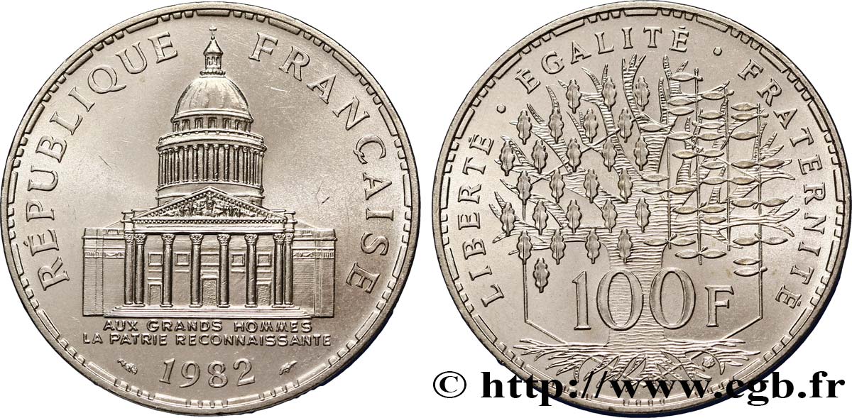 100 francs Panthéon 1982  F.451/2 SUP58 