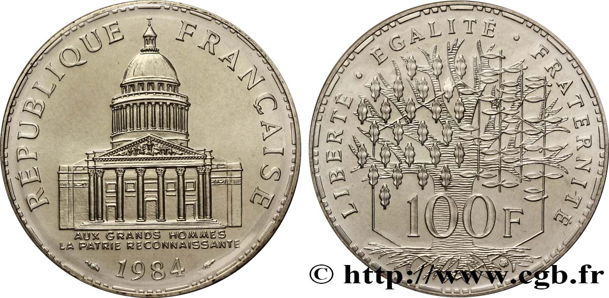 100 francs Panthéon 1984  F.451/4 MS68 