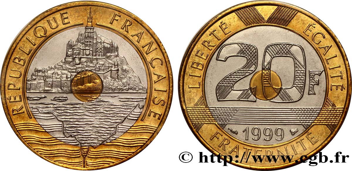 20 francs Mont Saint-Michel 1999 Pessac F.403/15 MS68 