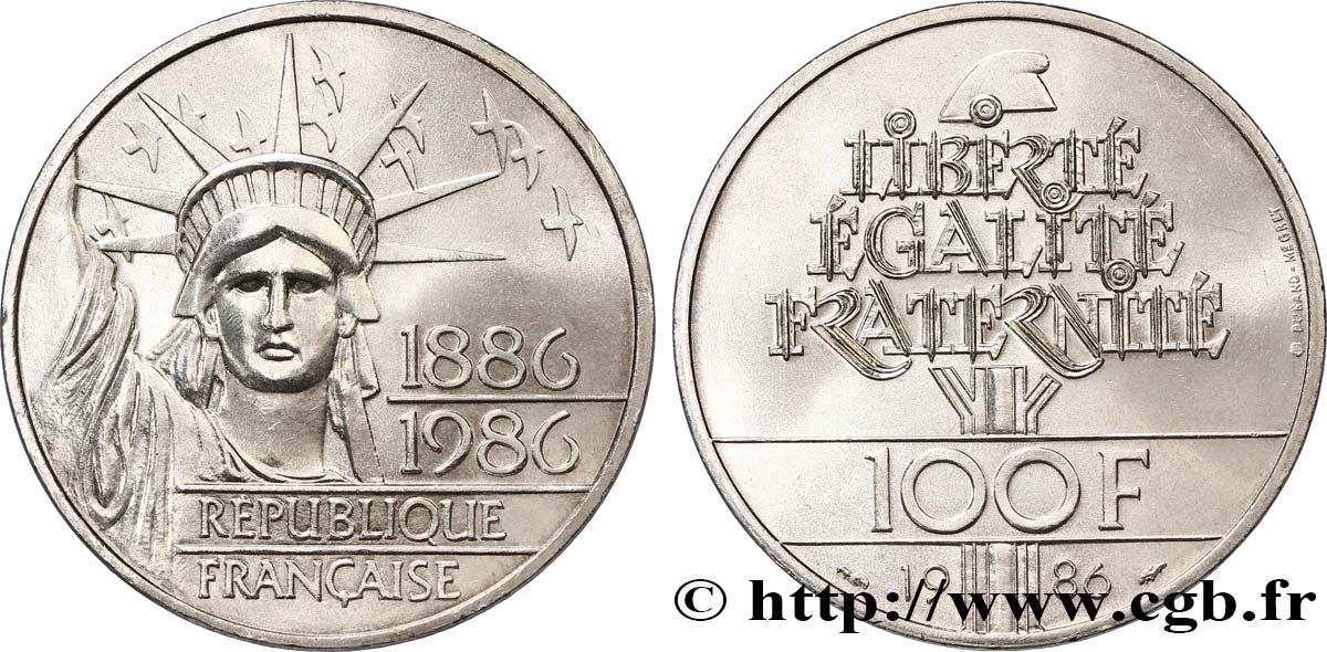 100 francs Liberté (Statue de la) 1986  F.454/2 MS60 
