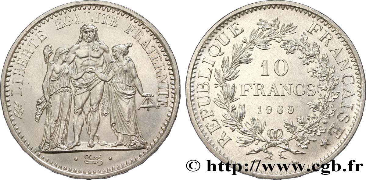 10 francs Hercule 1969  F.364/8 SUP62 