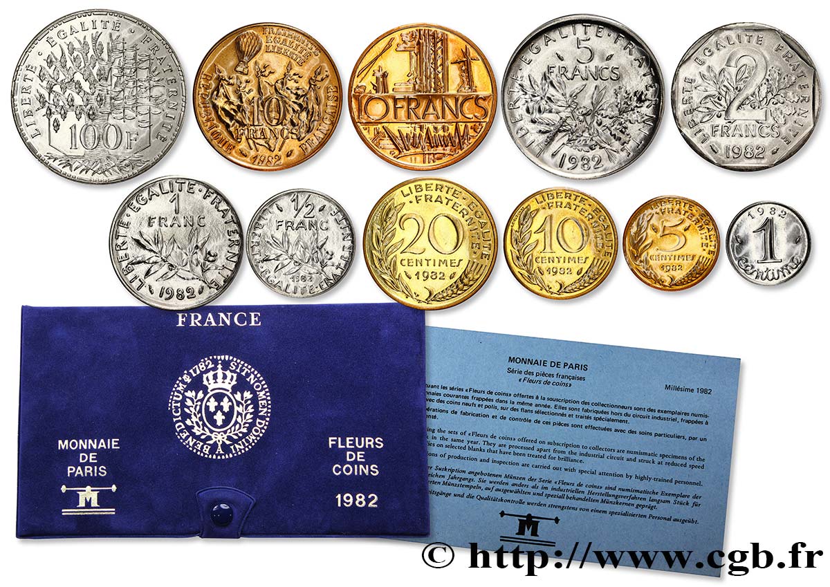 Boîte Fleur de Coins 1982 Paris F.5000/39 ST70