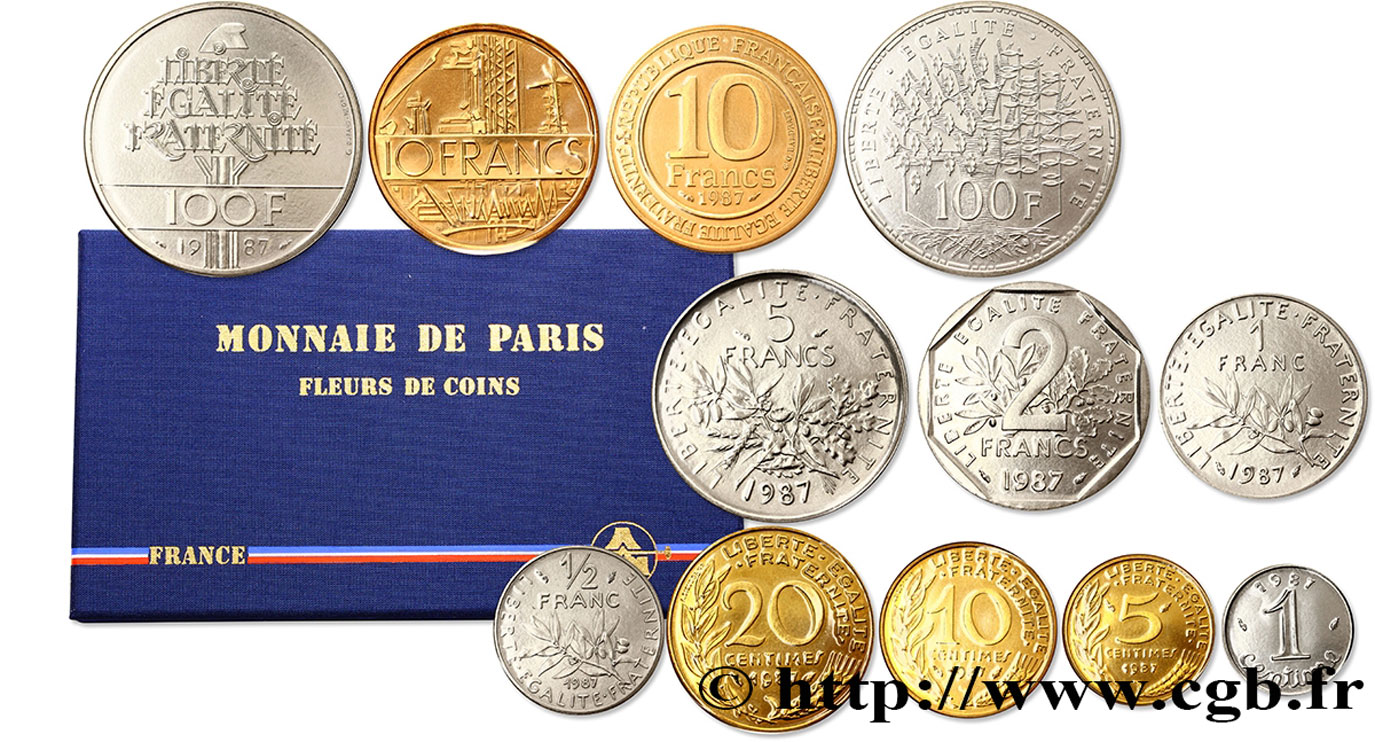 Boîte Fleur de Coins 1987 Paris F.5000 44 FDC70 