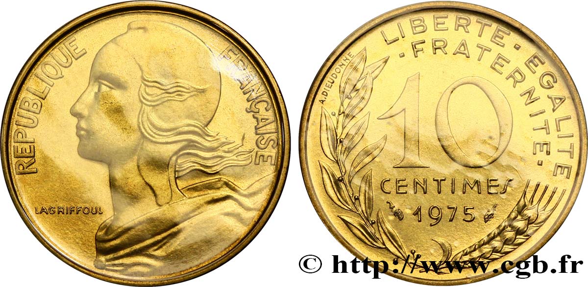 10 centimes Marianne 1975 Pessac F.144/15 MS65 