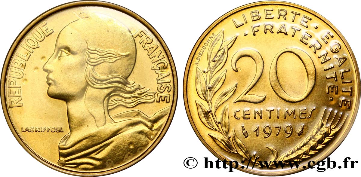 20 centimes Marianne 1979 Pessac F.156/19 MS65