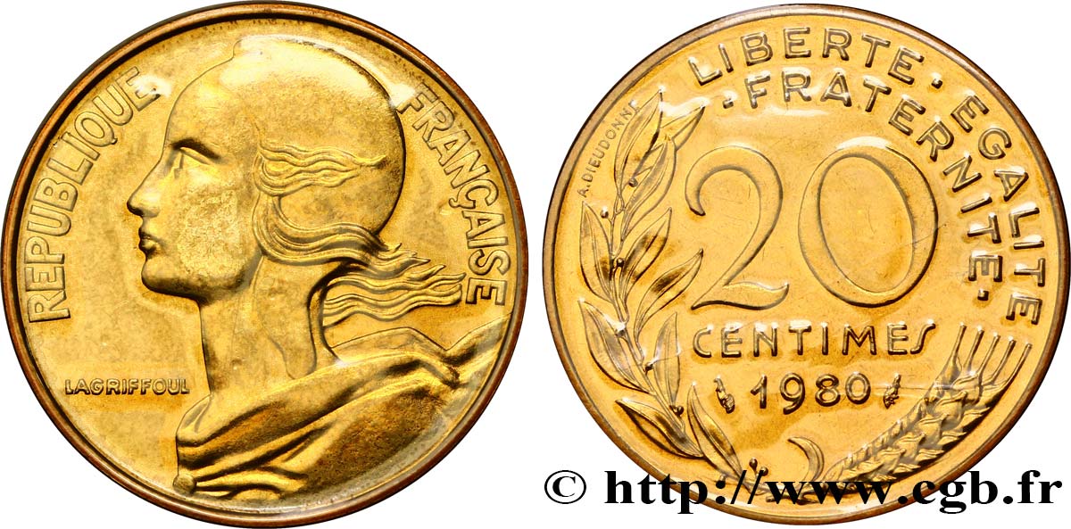 20 centimes Marianne 1980 Pessac F.156/20 FDC65