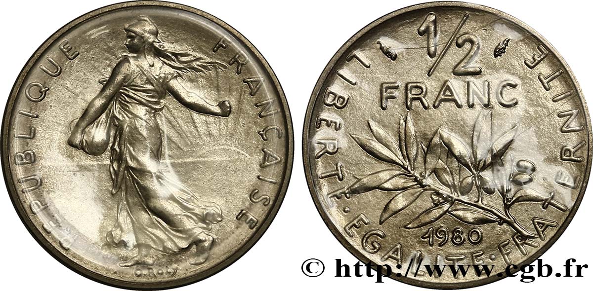 1/2 franc Semeuse 1980 Pessac F.198/19 FDC68 