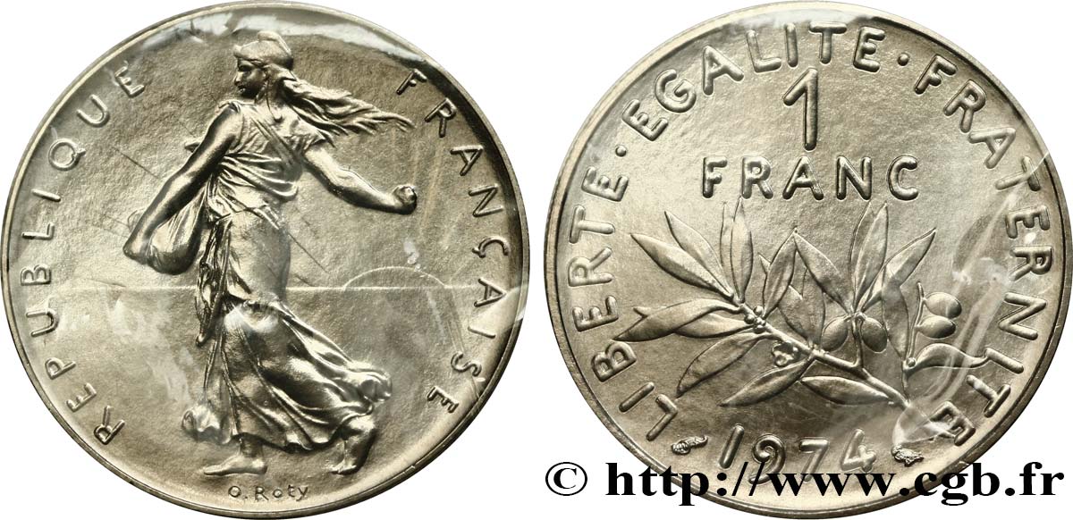 1 franc Semeuse, nickel 1974 Pessac F.226/19 MS68 