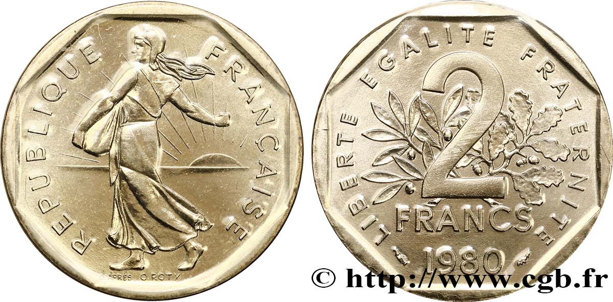 2 francs Semeuse, nickel 1980 Pessac F.272/4 ST68