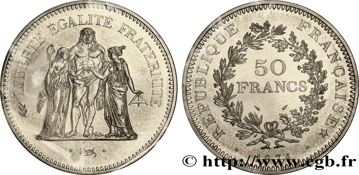 50 francs Hercule 1974  F.427/2 MS67 
