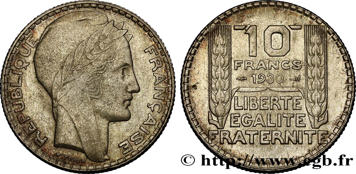 10 francs Turin 1930  F.360/3 SPL60 
